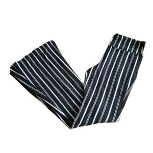 No Boundaries Black Striped Bell Bottom Lounge Pants Size Large Juniors
